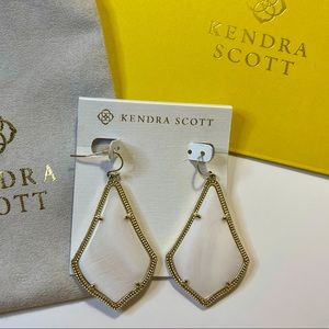 Kendra Scott White Gold Alexandra Earrings